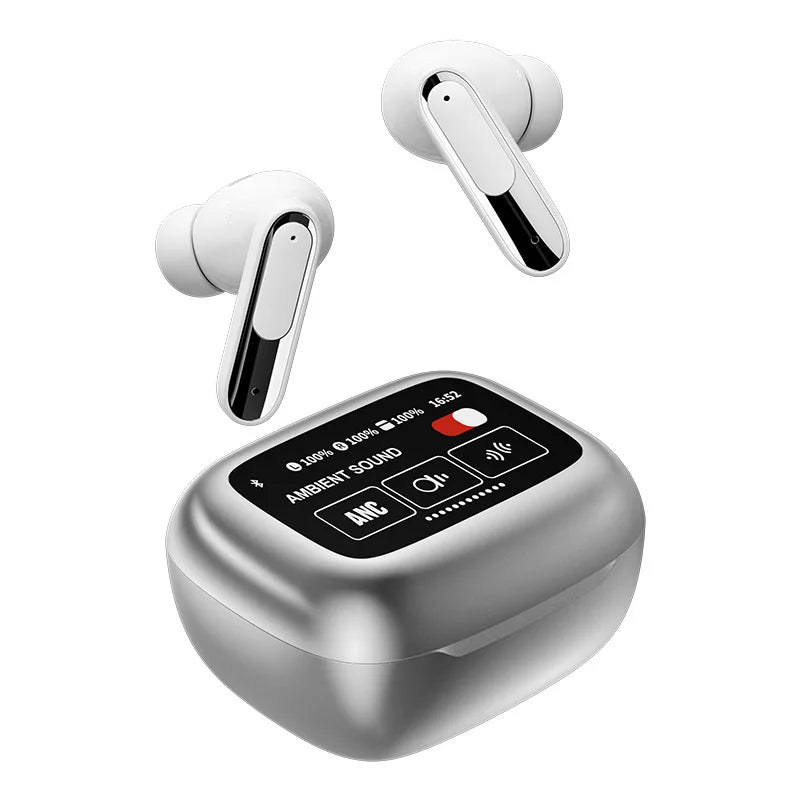 HKM-050835 TWS In-Ear Headset with Smart Touch Screen, Bluetooth Connectivity, LED Battery Indicator