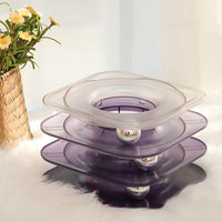 HKM-0508861 Square Cat Turntable Toy - Bite Resistant, Plastic Design for Fun and Engagement