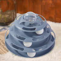HKM-0508861 Square Cat Turntable Toy - Bite Resistant, Plastic Design for Fun and Engagement