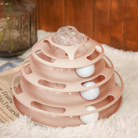HKM-0508861 Square Cat Turntable Toy - Bite Resistant, Plastic Design for Fun and Engagement