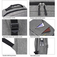 HKM-050899 15.6 Inch USB Charging Laptop Backpack with Fashionable Design and Multiple Compartments