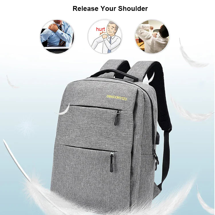 HKM-050899 15.6 Inch USB Charging Laptop Backpack with Fashionable Design and Multiple Compartments