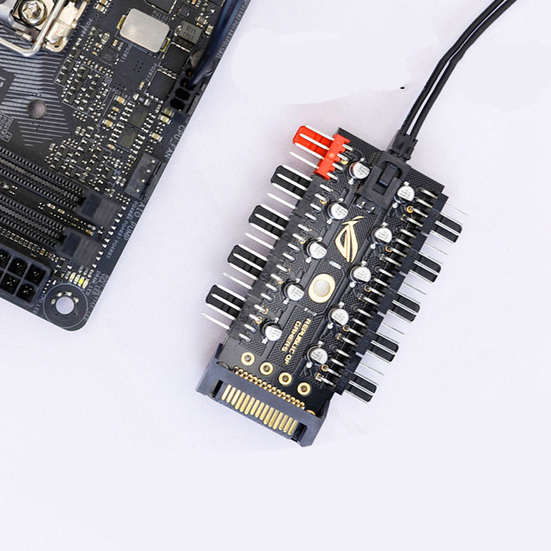 HKM-050899 Computer Fan Hub with Power Supply - Model: Fan Hub Item No. 1-10