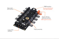 HKM-050899 Computer Fan Hub with Power Supply - Model: Fan Hub Item No. 1-10