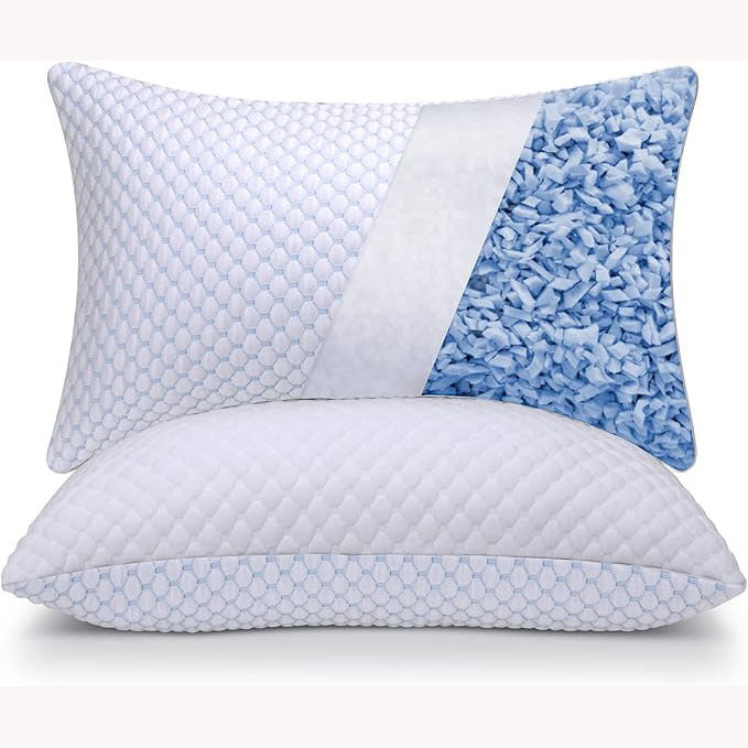 HKM-050963 Lavender Gel Cooling Memory Foam Pillow - Sky Blue & Violet - 64x48cm, 72x48cm, 86x48cm
