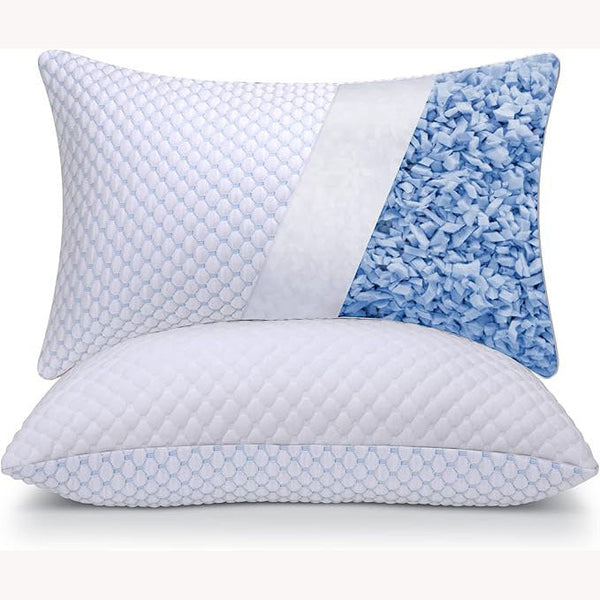 HKM-050963 Lavender Gel Cooling Memory Foam Pillow - Sky Blue & Violet - 64x48cm, 72x48cm, 86x48cm