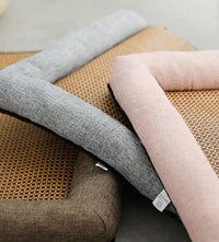 HKM-0509885 Rattan Summer Sleeping Mat in Pink, Gray, and Brown - Available in Sizes S, M, L