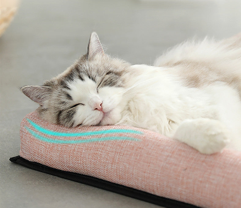 HKM-0509885 Rattan Summer Sleeping Mat in Pink, Gray, and Brown - Available in Sizes S, M, L