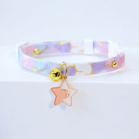 HKM-0510013 Cute Adjustable Cloth Dog Collar with Safety Buckle - XS to M Sizes Available