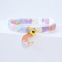 HKM-0510013 Cute Adjustable Cloth Dog Collar with Safety Buckle - XS to M Sizes Available