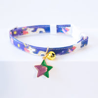 HKM-0510013 Cute Adjustable Cloth Dog Collar with Safety Buckle - XS to M Sizes Available
