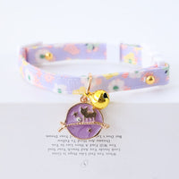 HKM-0510013 Cute Adjustable Cloth Dog Collar with Safety Buckle - XS to M Sizes Available