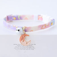 HKM-0510013 Cute Adjustable Cloth Dog Collar with Safety Buckle - XS to M Sizes Available