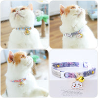 HKM-0510013 Cute Adjustable Cloth Dog Collar with Safety Buckle - XS to M Sizes Available