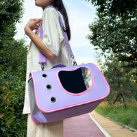 HKM-0510269 Portable Large Capacity Crossbody Pet Bag - Breathable Oxford Cloth in Various Colors