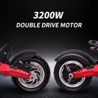 HKM-051027 Foldable 60V Dual Motor 1600W Electric Scooter for Adults with 10inch Solid Tires, Max Speed 70KM/h