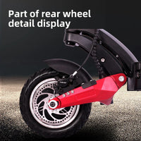 HKM-051027 Foldable 60V Dual Motor 1600W Electric Scooter for Adults with 10inch Solid Tires, Max Speed 70KM/h