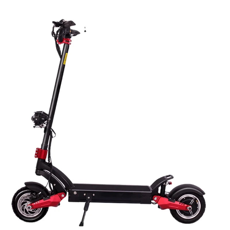 HKM-051027 Foldable 60V Dual Motor 1600W Electric Scooter for Adults with 10inch Solid Tires, Max Speed 70KM/h