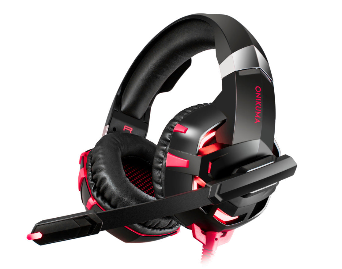 HKM-051027 K2A Wired Gaming Headset with Microphone and LED Lighting for PS4, Xbox One, iPhone, and iPad