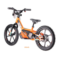 HKM-051091 16-Inch Electric Balance Bike for Kids with Steel Fork and 350W Motor