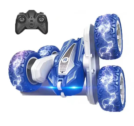 HKM-051091 2.4G Remote Control Double-Sided Stunt Car with 360 Degree Rotation and Lights, Ideal for Ages 5 and Up