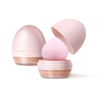 HKM-051091 Lightweight Foundation Concealer Cream with Makeup Sponge - Brightening, Moisturizing Liquid Foundation in 4 Shades