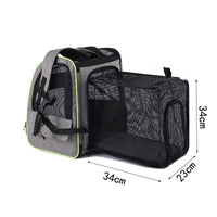 HKM-0512061 Large Capacity Portable Pet Backpack in Gray or Black - Breathable Oxford Cloth Design