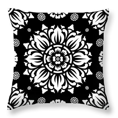 HKM-051219 Nordic Black and White Geometric Abstraction Peach Skin Pillowcase 45x45cm