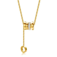 HKM-051219 Stainless Steel Jewelry Wholesale Women's Titanium Steel Necklaces Heart-shaped Sunflower Jewel Animal Pendant Necklaces