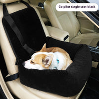 HKM-0512829 Portable Dog Car Seat Cushion - Black Plaid, Gray Plaid, Beige Plaid, Navy Grid, Green Plaid, Coffee Plaid, Pink Plaid - 52x50x58cm