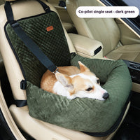 HKM-0512829 Portable Dog Car Seat Cushion - Black Plaid, Gray Plaid, Beige Plaid, Navy Grid, Green Plaid, Coffee Plaid, Pink Plaid - 52x50x58cm