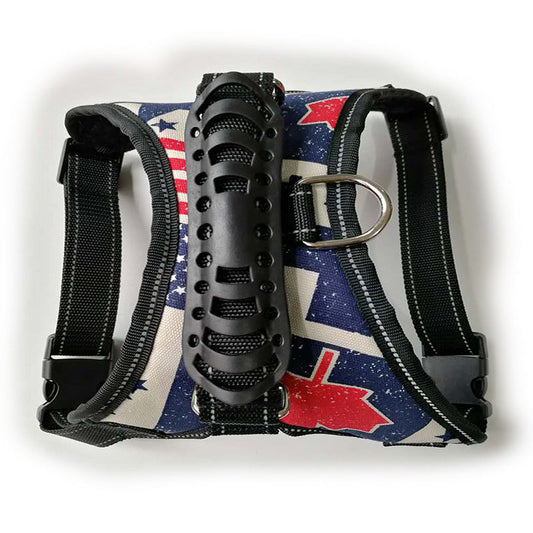 HKM-0513085 Comfortable Non-Strangling Dog Chest Harness - Breathable Oxford & Mesh Fabric for All Dog Sizes