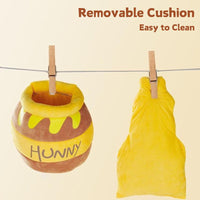 HKM-0513853 Cozy Honey Pot Cat Bed with Memory Foam Cushion, Plush Pet Cave for Small Cats