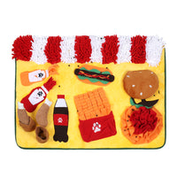 HKM-0514621 Pet Sniffing Training Mat for Dogs and Cats - Chenille Polar Fleece, Non-Slip, 80x60cm
