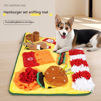 HKM-0514621 Pet Sniffing Training Mat for Dogs and Cats - Chenille Polar Fleece, Non-Slip, 80x60cm