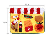 HKM-0514621 Pet Sniffing Training Mat for Dogs and Cats - Chenille Polar Fleece, Non-Slip, 80x60cm