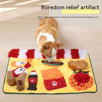HKM-0514621 Pet Sniffing Training Mat for Dogs and Cats - Chenille Polar Fleece, Non-Slip, 80x60cm