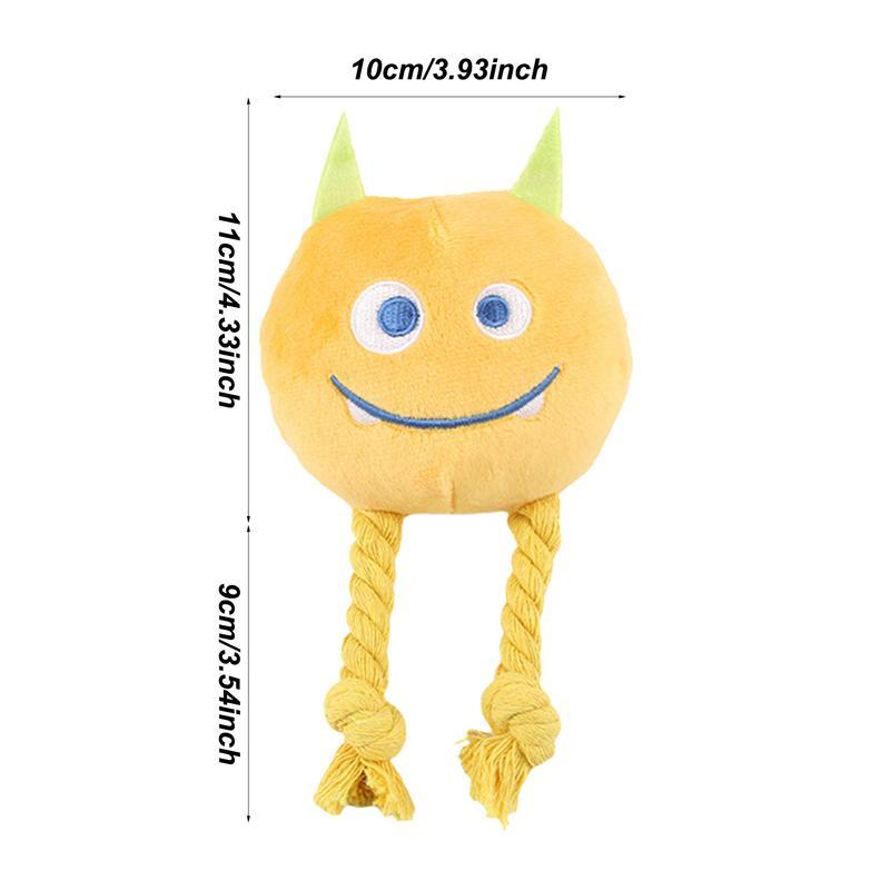 HKM-0515261 Durable Cartoon Dog Squeaky Toy - Chewable Teething with Knot Design, Ideal for Interactive Play and Teeth Cleaning
