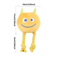 HKM-0515261 Durable Cartoon Dog Squeaky Toy - Chewable Teething with Knot Design, Ideal for Interactive Play and Teeth Cleaning