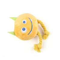 HKM-0515261 Durable Cartoon Dog Squeaky Toy - Chewable Teething with Knot Design, Ideal for Interactive Play and Teeth Cleaning