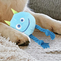 HKM-0515261 Durable Cartoon Dog Squeaky Toy - Chewable Teething with Knot Design, Ideal for Interactive Play and Teeth Cleaning