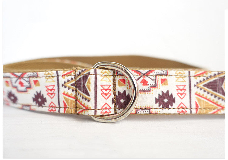 HKM-0515773 Brown Pet Bow Tie Set with Adjustable Leash, Polyester Material, Multiple Sizes Available