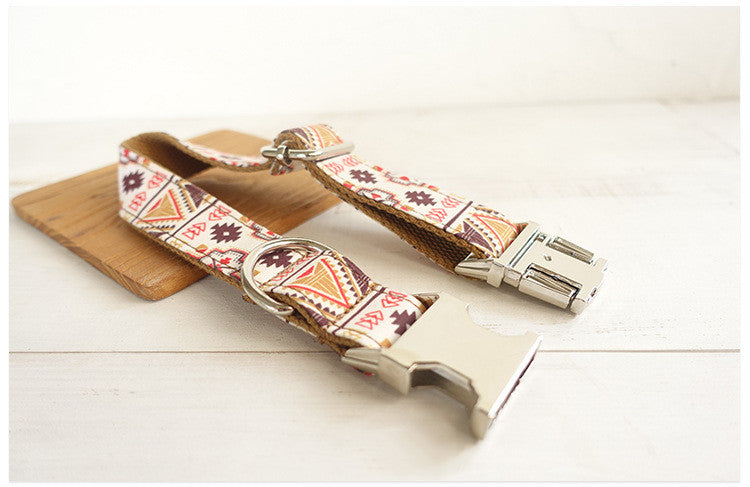 HKM-0515773 Brown Pet Bow Tie Set with Adjustable Leash, Polyester Material, Multiple Sizes Available
