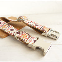 HKM-0515773 Brown Pet Bow Tie Set with Adjustable Leash, Polyester Material, Multiple Sizes Available