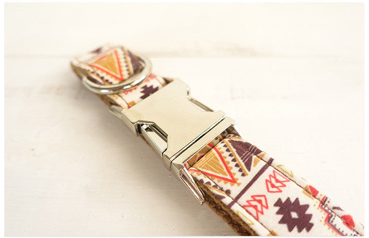 HKM-0515773 Brown Pet Bow Tie Set with Adjustable Leash, Polyester Material, Multiple Sizes Available