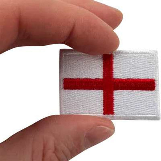 HKM-051603 Embroidered English Flag Fabric Patch with Adhesive and Velcro Backing for Clothing and Bags