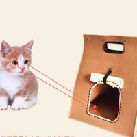 HKM-0517821 Eco-Friendly Wool Felt Pet Cabin for Cats and Dogs - Four Seasons Comfort, Washable, Grey/Brown, 40x40x40cm