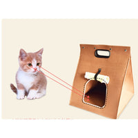 HKM-0517821 Eco-Friendly Wool Felt Pet Cabin for Cats and Dogs - Four Seasons Comfort, Washable, Grey/Brown, 40x40x40cm