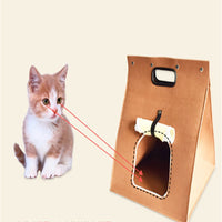 HKM-0517821 Eco-Friendly Wool Felt Pet Cabin for Cats and Dogs - Four Seasons Comfort, Washable, Grey/Brown, 40x40x40cm