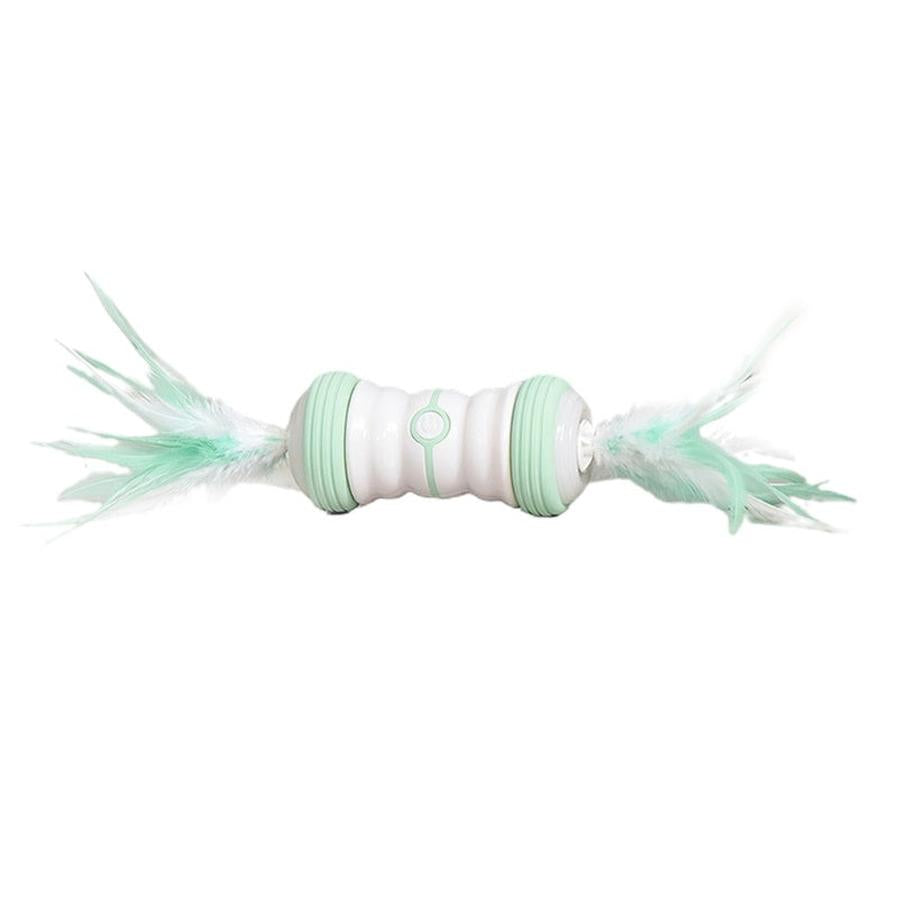 HKM-051859 Automatic Smart Electric Cat Ball with Real Animal Feathers - Multi-Color Toy for Cats